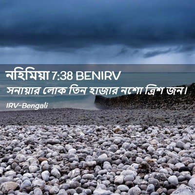 Picture 02 - নহিমিয়া 7:38 BENIRV - সনায়ার লোক তিন - Bible Verse Picture