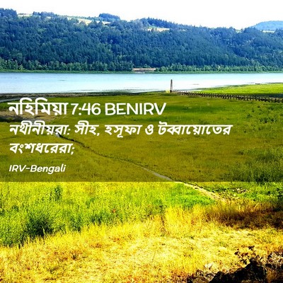Picture 02 - নহিমিয়া 7:46 BENIRV - নথীনীয়রা: সীহ, - Bible Verse Picture