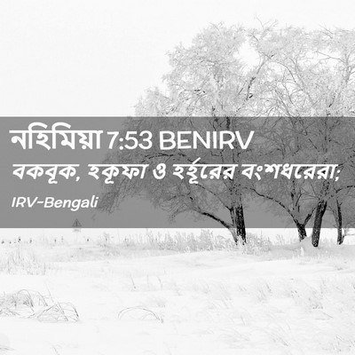 Picture 02 - নহিমিয়া 7:53 BENIRV - বকবূক, হকূফা ও - Bible Verse Picture