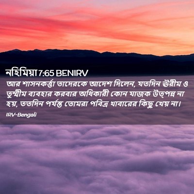 Picture 02 - নহিমিয়া 7:65 BENIRV - আর শাসনকর্ত্তা - Bible Verse Picture