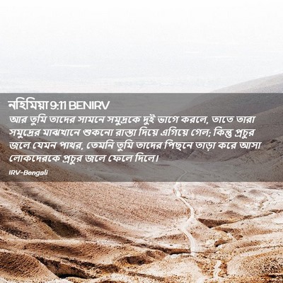 Picture 02 - নহিমিয়া 9:11 BENIRV - আর তুমি তাদের - Bible Verse Picture