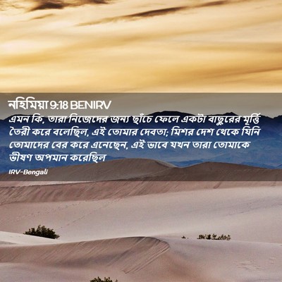 Picture 02 - নহিমিয়া 9:18 BENIRV - এমন কি, তারা - Bible Verse Picture