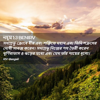 Picture 02 - নহূম 1:3 BENIRV - সদাপ্রভু ক্রোধে - Bible Verse Picture