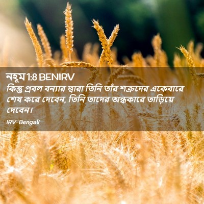 Picture 02 - নহূম 1:8 BENIRV - কিন্তু প্রবল - Bible Verse Picture
