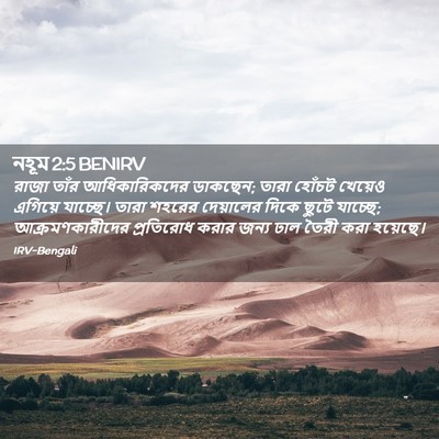 Picture 02 - নহূম 2:5 BENIRV - রাজা তাঁর - Bible Verse Picture