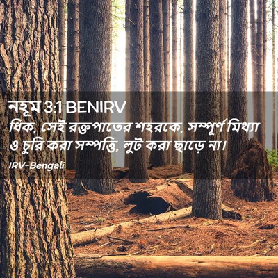 Picture 02 - নহূম 3:1 BENIRV - ধিক, সেই রক্তপাতের - Bible Verse Picture