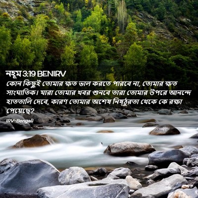Picture 02 - নহূম 3:19 BENIRV - কোন কিছুই তোমার - Bible Verse Picture