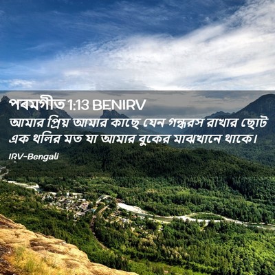 Picture 02 - পৰমগীত 1:13 BENIRV - আমার প্রিয় আমার - Bible Verse Picture