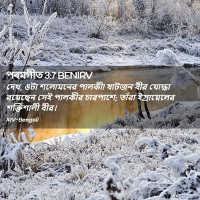 Picture 02 - পৰমগীত 3:7 BENIRV - দেখ, ওটা শলোমনের - Bible Verse Picture