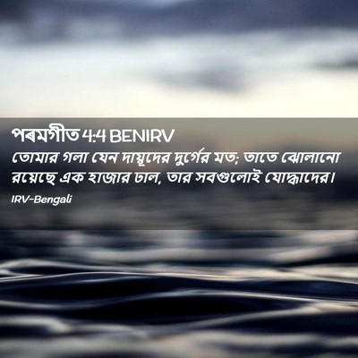 Picture 02 - পৰমগীত 4:4 BENIRV - তোমার গলা যেন - Bible Verse Picture