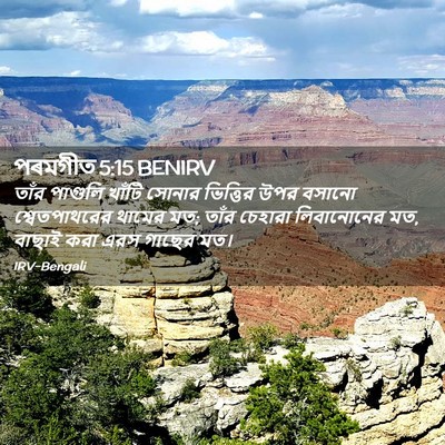 Picture 02 - পৰমগীত 5:15 BENIRV - তাঁর পাগুলি খাঁটি - Bible Verse Picture