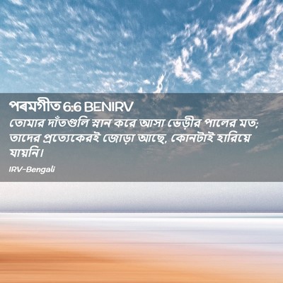 Picture 02 - পৰমগীত 6:6 BENIRV - তোমার দাঁতগুলি - Bible Verse Picture