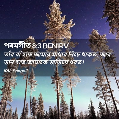 Picture 02 - পৰমগীত 8:3 BENIRV - তাঁর বাঁ হাত আমার - Bible Verse Picture
