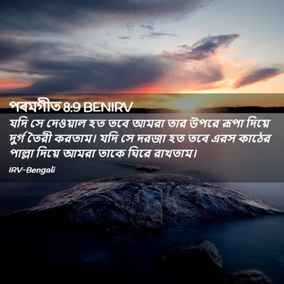 Picture 02 - পৰমগীত 8:9 BENIRV - যদি সে দেওয়াল হত - Bible Verse Picture