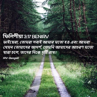 Picture 02 - ফিলিপীয়া 3:17 BENIRV - ভাইয়েরা, তোমরা - Bible Verse Picture