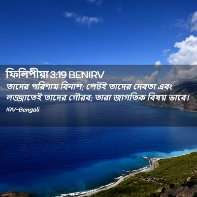 Picture 02 - ফিলিপীয়া 3:19 BENIRV - তাদের পরিণাম - Bible Verse Picture