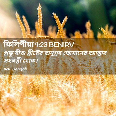 Picture 02 - ফিলিপীয়া 4:23 BENIRV - প্রভু যীশু - Bible Verse Picture