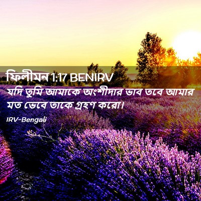 Picture 02 - ফিলীমন 1:17 BENIRV - যদি তুমি আমাকে - Bible Verse Picture