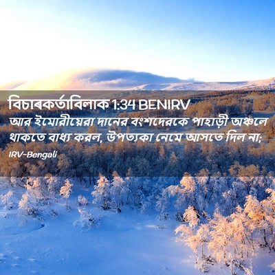 Picture 02 - বিচাৰকর্তাবিলাক 1:34 BENIRV - আর ইমোরীয়েরা - Bible Verse Picture