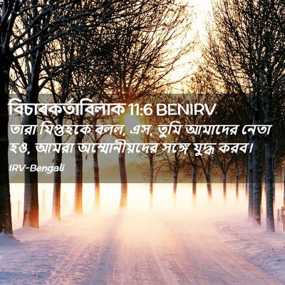 Picture 02 - বিচাৰকর্তাবিলাক 11:6 BENIRV - তারা যিপ্তহকে বলল, - Bible Verse Picture