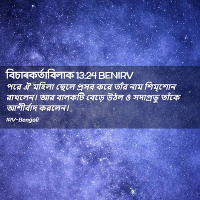 Picture 02 - বিচাৰকর্তাবিলাক 13:24 BENIRV - পরে ঐ মহিলা ছেলে - Bible Verse Picture
