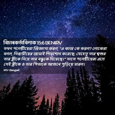 Picture 02 - বিচাৰকর্তাবিলাক 15:6 BENIRV - তখন পলেষ্টীয়েরা - Bible Verse Picture