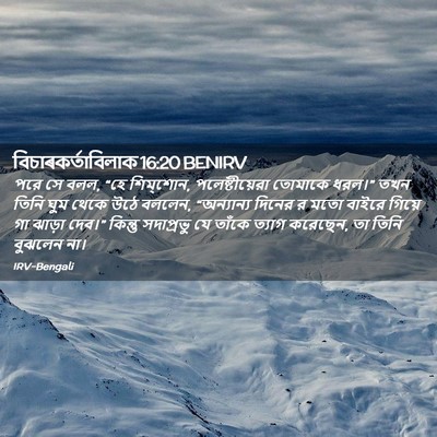 Picture 02 - বিচাৰকর্তাবিলাক 16:20 BENIRV - পরে সে বলল, “হে - Bible Verse Picture