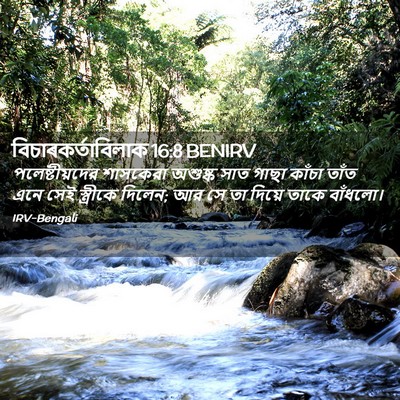 Picture 02 - বিচাৰকর্তাবিলাক 16:8 BENIRV - পলেষ্টীয়দের - Bible Verse Picture