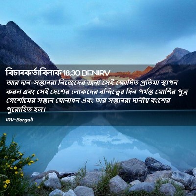 Picture 02 - বিচাৰকর্তাবিলাক 18:30 BENIRV - আর দান-সন্তানরা - Bible Verse Picture