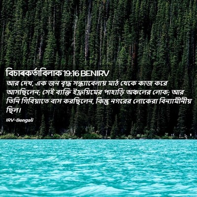 Picture 02 - বিচাৰকর্তাবিলাক 19:16 BENIRV - আর দেখ, এক জন বৃদ্ধ - Bible Verse Picture