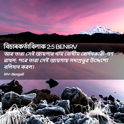 Picture 02 - বিচাৰকর্তাবিলাক 2:5 BENIRV - আর তারা সেই - Bible Verse Picture