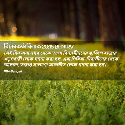 Picture 02 - বিচাৰকর্তাবিলাক 20:15 BENIRV - সেই দিন নানা নগর - Bible Verse Picture