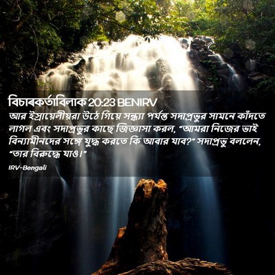 Picture 02 - বিচাৰকর্তাবিলাক 20:23 BENIRV - আর ইস্রায়েলীয়রা - Bible Verse Picture