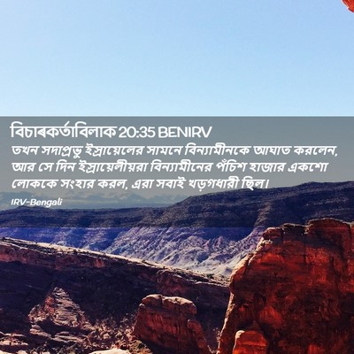 Picture 02 - বিচাৰকর্তাবিলাক 20:35 BENIRV - তখন সদাপ্রভু - Bible Verse Picture