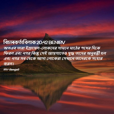Picture 02 - বিচাৰকর্তাবিলাক 20:42 BENIRV - অতএব তারা - Bible Verse Picture