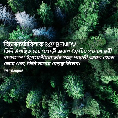 Picture 02 - বিচাৰকর্তাবিলাক 3:27 BENIRV - তিনি উপস্থিত হয়ে - Bible Verse Picture