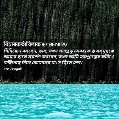 Picture 02 - বিচাৰকর্তাবিলাক 8:7 BENIRV - গিদিয়োন বললেন, - Bible Verse Picture