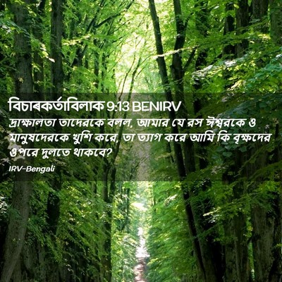 Picture 02 - বিচাৰকর্তাবিলাক 9:13 BENIRV - দ্রাক্ষালতা - Bible Verse Picture