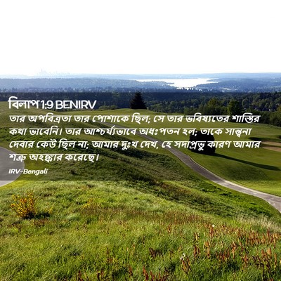 Picture 02 - বিলাপ 1:9 BENIRV - তার অপবিত্রতা তার - Bible Verse Picture