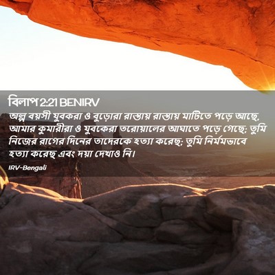 Picture 02 - বিলাপ 2:21 BENIRV - অল্প বয়সী যুবকরা - Bible Verse Picture