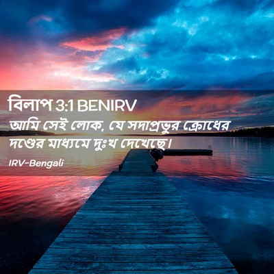 Picture 02 - বিলাপ 3:1 BENIRV - আমি সেই লোক, যে - Bible Verse Picture