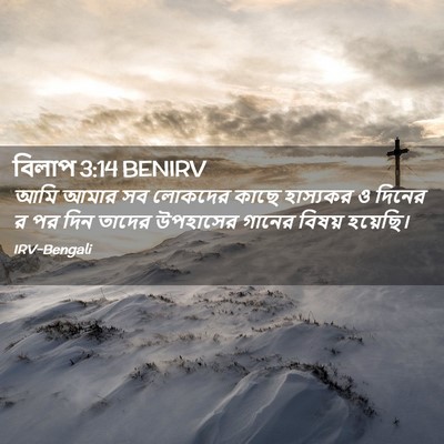 Picture 02 - বিলাপ 3:14 BENIRV - আমি আমার সব লোকদের - Bible Verse Picture