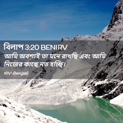 Picture 02 - বিলাপ 3:20 BENIRV - আমি অবশ্যই তা মনে - Bible Verse Picture