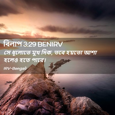 Picture 02 - বিলাপ 3:29 BENIRV - সে ধূলোতে মুখ দিক, - Bible Verse Picture