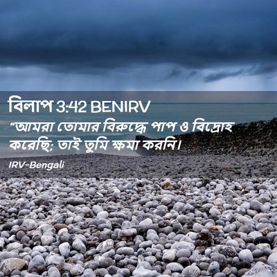 Picture 02 - বিলাপ 3:42 BENIRV - “আমরা তোমার - Bible Verse Picture