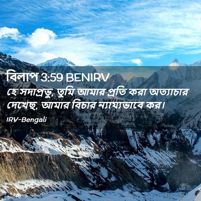 Picture 02 - বিলাপ 3:59 BENIRV - হে সদাপ্রভু, তুমি - Bible Verse Picture