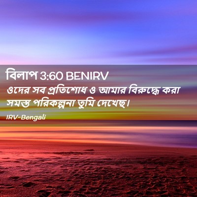 Picture 02 - বিলাপ 3:60 BENIRV - ওদের সব প্রতিশোধ ও - Bible Verse Picture