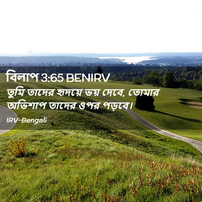 Picture 02 - বিলাপ 3:65 BENIRV - তুমি তাদের হৃদয়ে - Bible Verse Picture