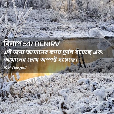 Picture 02 - বিলাপ 5:17 BENIRV - এই জন্য আমাদের - Bible Verse Picture