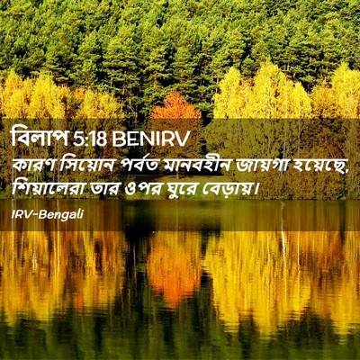 Picture 02 - বিলাপ 5:18 BENIRV - কারণ সিয়োন পর্বত - Bible Verse Picture